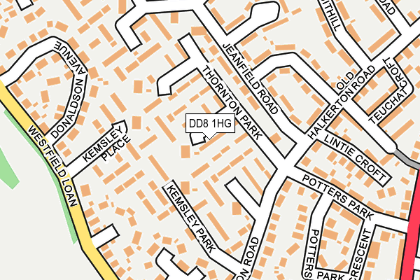 DD8 1HG map - OS OpenMap – Local (Ordnance Survey)