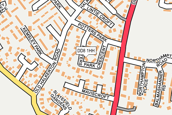 DD8 1HH map - OS OpenMap – Local (Ordnance Survey)