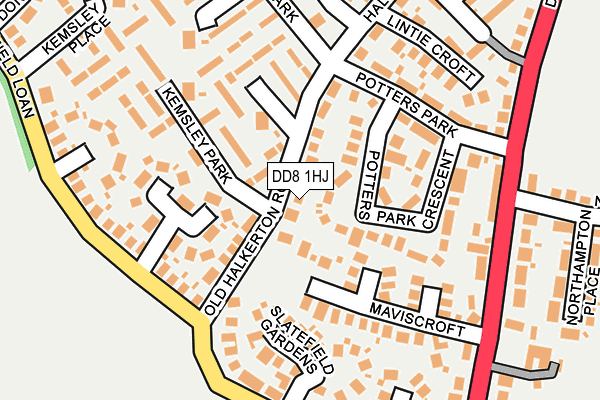 DD8 1HJ map - OS OpenMap – Local (Ordnance Survey)