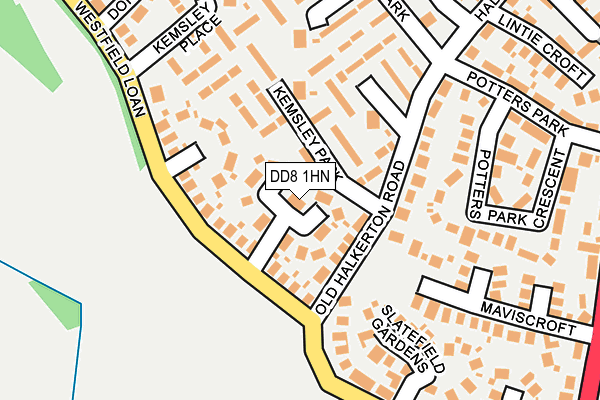 DD8 1HN map - OS OpenMap – Local (Ordnance Survey)