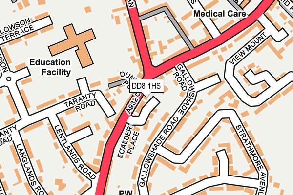 DD8 1HS map - OS OpenMap – Local (Ordnance Survey)