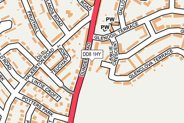 DD8 1HY map - OS OpenMap – Local (Ordnance Survey)