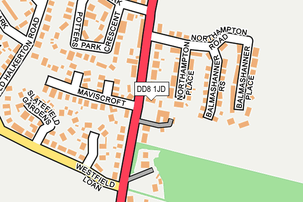 DD8 1JD map - OS OpenMap – Local (Ordnance Survey)
