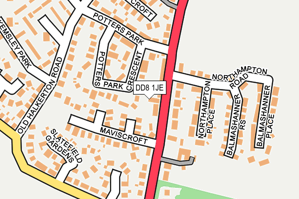 DD8 1JE map - OS OpenMap – Local (Ordnance Survey)