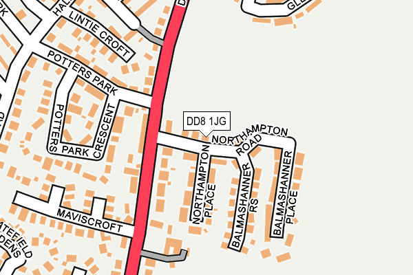 DD8 1JG map - OS OpenMap – Local (Ordnance Survey)
