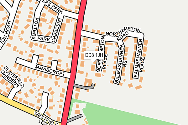 DD8 1JH map - OS OpenMap – Local (Ordnance Survey)