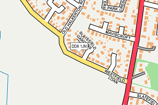 DD8 1JN map - OS OpenMap – Local (Ordnance Survey)