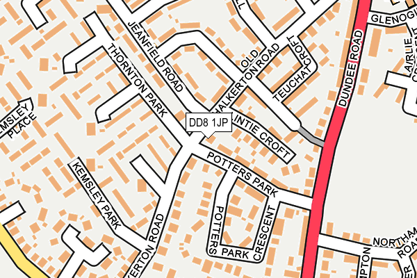 DD8 1JP map - OS OpenMap – Local (Ordnance Survey)