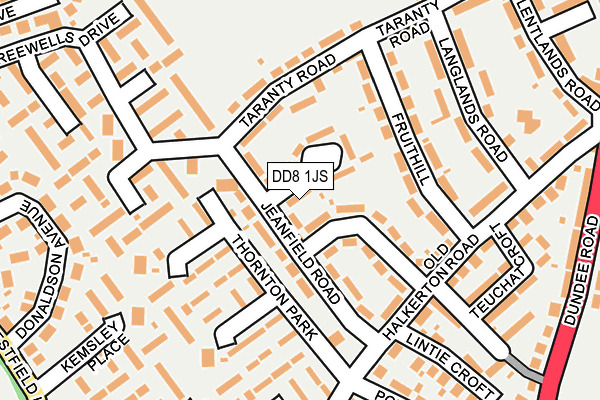 DD8 1JS map - OS OpenMap – Local (Ordnance Survey)