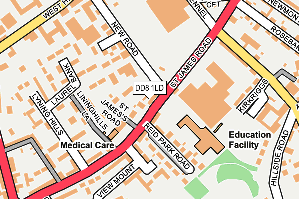 DD8 1LD map - OS OpenMap – Local (Ordnance Survey)