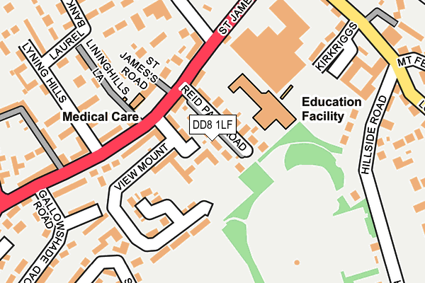 DD8 1LF map - OS OpenMap – Local (Ordnance Survey)