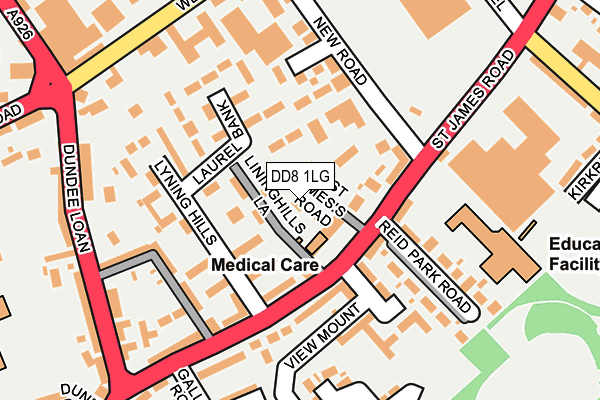 DD8 1LG map - OS OpenMap – Local (Ordnance Survey)