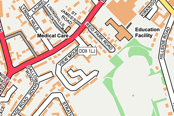 DD8 1LJ map - OS OpenMap – Local (Ordnance Survey)