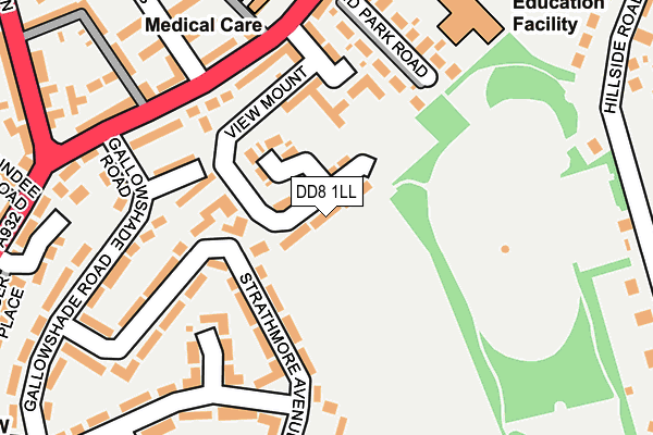 DD8 1LL map - OS OpenMap – Local (Ordnance Survey)