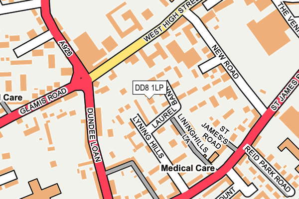 DD8 1LP map - OS OpenMap – Local (Ordnance Survey)