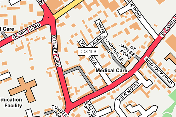 DD8 1LS map - OS OpenMap – Local (Ordnance Survey)