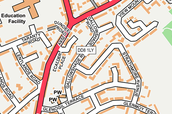 DD8 1LY map - OS OpenMap – Local (Ordnance Survey)