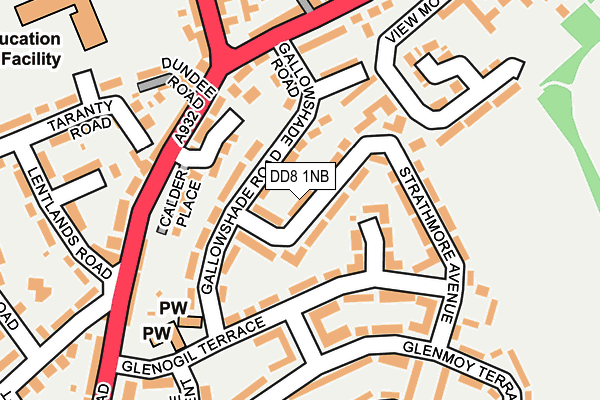 DD8 1NB map - OS OpenMap – Local (Ordnance Survey)
