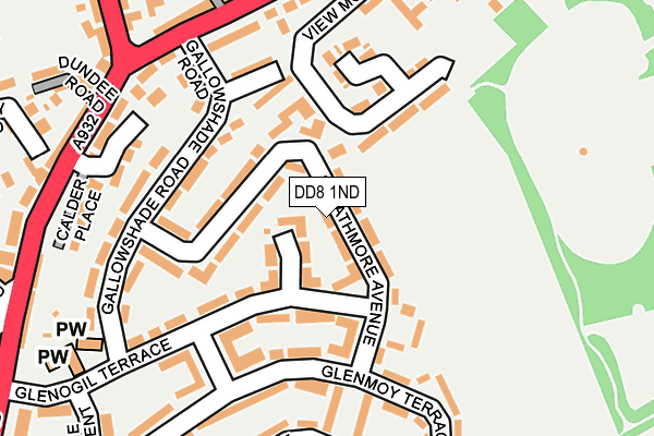 DD8 1ND map - OS OpenMap – Local (Ordnance Survey)