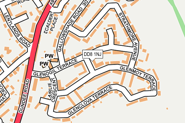 DD8 1NJ map - OS OpenMap – Local (Ordnance Survey)