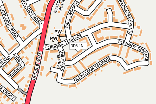 DD8 1NL map - OS OpenMap – Local (Ordnance Survey)