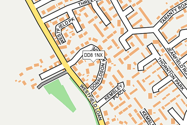 DD8 1NX map - OS OpenMap – Local (Ordnance Survey)