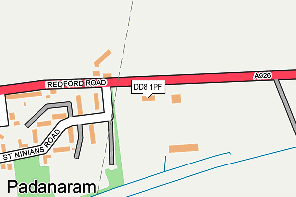 DD8 1PF map - OS OpenMap – Local (Ordnance Survey)