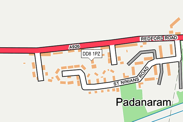DD8 1PZ map - OS OpenMap – Local (Ordnance Survey)