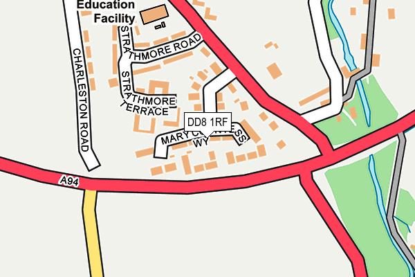 DD8 1RF map - OS OpenMap – Local (Ordnance Survey)