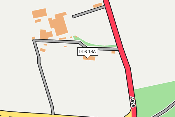 DD8 1SA map - OS OpenMap – Local (Ordnance Survey)