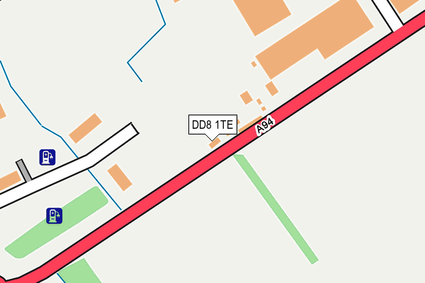 DD8 1TE map - OS OpenMap – Local (Ordnance Survey)