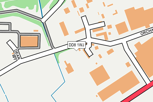 DD8 1WJ map - OS OpenMap – Local (Ordnance Survey)