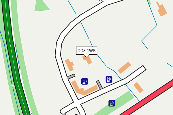 DD8 1WS map - OS OpenMap – Local (Ordnance Survey)