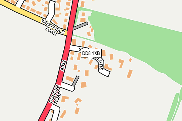 DD8 1XB map - OS OpenMap – Local (Ordnance Survey)