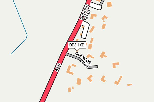 DD8 1XD map - OS OpenMap – Local (Ordnance Survey)