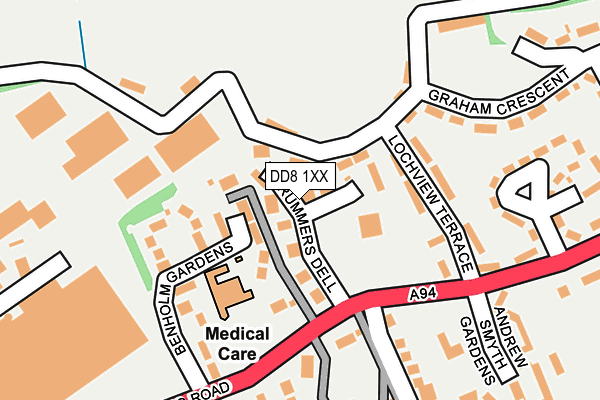 DD8 1XX map - OS OpenMap – Local (Ordnance Survey)