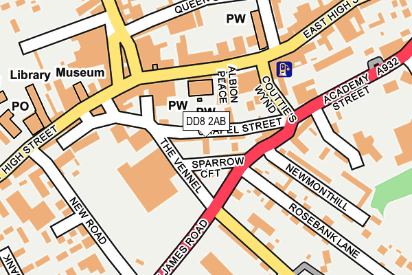 DD8 2AB map - OS OpenMap – Local (Ordnance Survey)