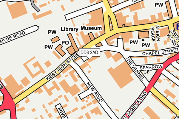 DD8 2AD map - OS OpenMap – Local (Ordnance Survey)
