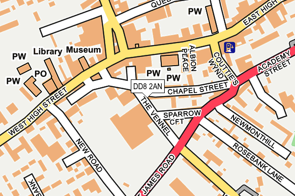 DD8 2AN map - OS OpenMap – Local (Ordnance Survey)