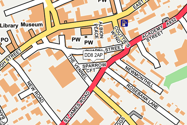 DD8 2AP map - OS OpenMap – Local (Ordnance Survey)