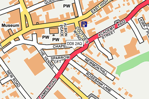 DD8 2AQ map - OS OpenMap – Local (Ordnance Survey)