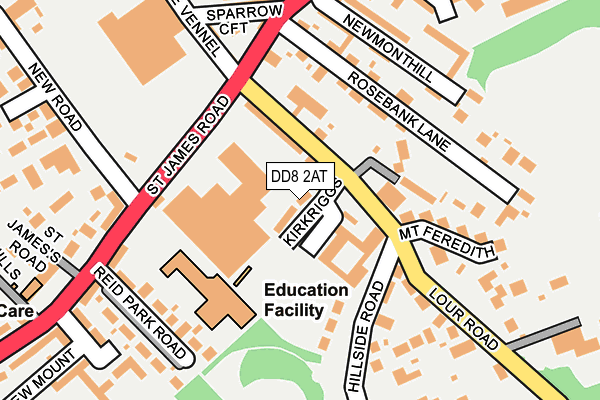 DD8 2AT map - OS OpenMap – Local (Ordnance Survey)
