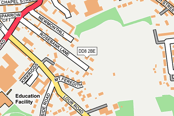 DD8 2BE map - OS OpenMap – Local (Ordnance Survey)