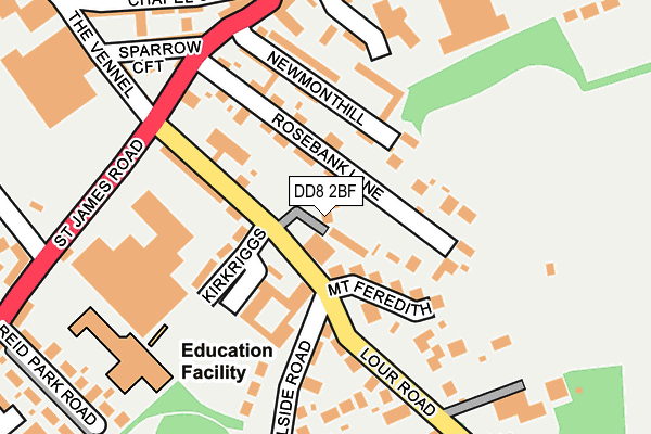 DD8 2BF map - OS OpenMap – Local (Ordnance Survey)