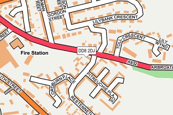 DD8 2DJ map - OS OpenMap – Local (Ordnance Survey)