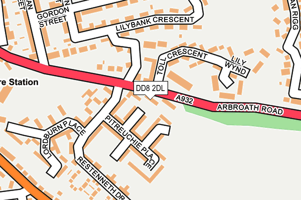 DD8 2DL map - OS OpenMap – Local (Ordnance Survey)