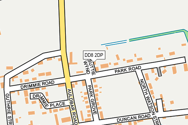 DD8 2DP map - OS OpenMap – Local (Ordnance Survey)