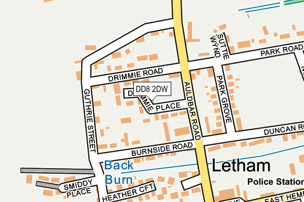 DD8 2DW map - OS OpenMap – Local (Ordnance Survey)