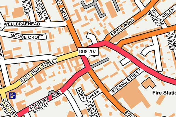 DD8 2DZ map - OS OpenMap – Local (Ordnance Survey)