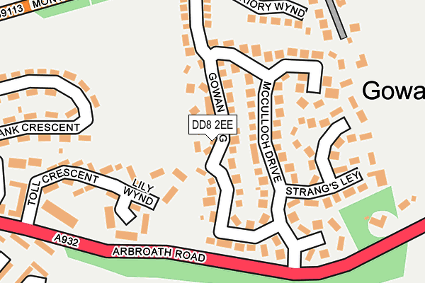 DD8 2EE map - OS OpenMap – Local (Ordnance Survey)